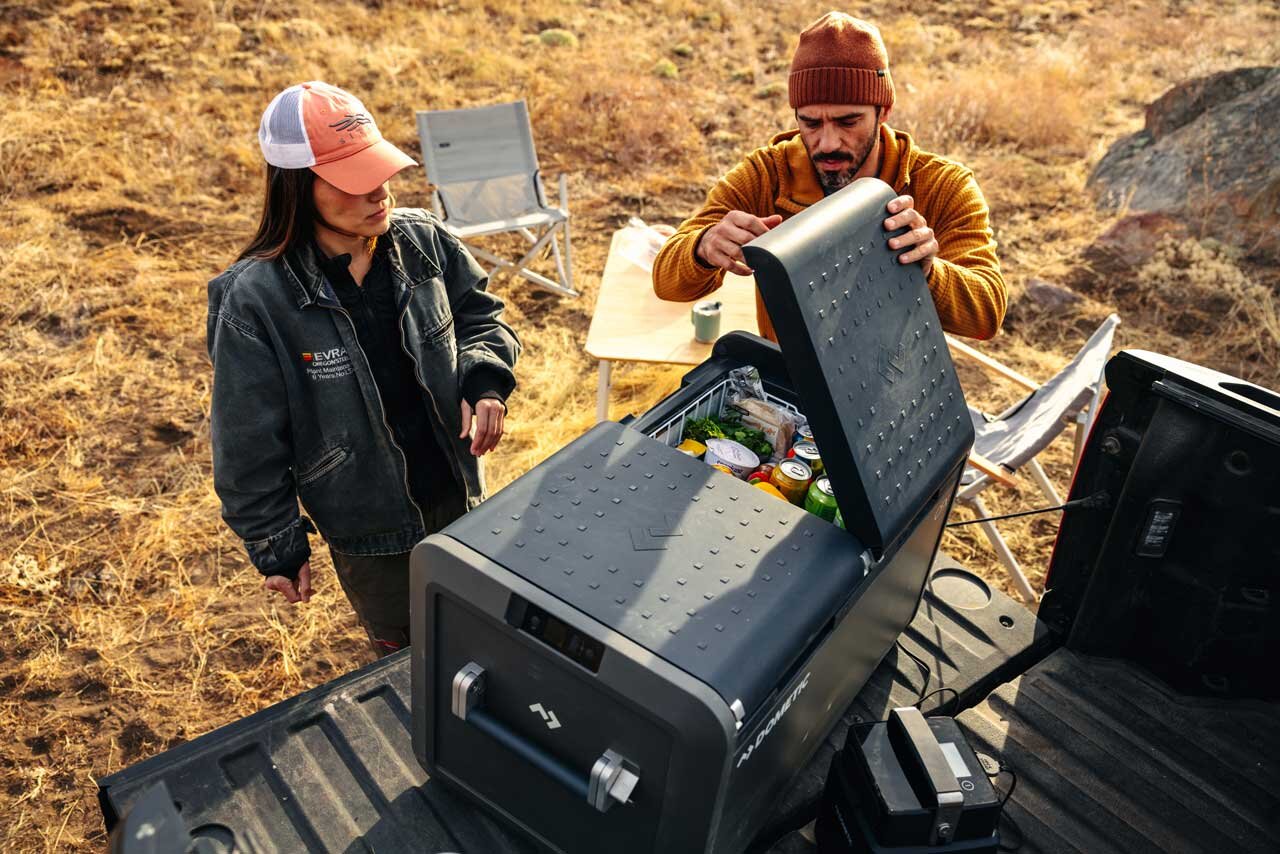Dometic Camping Cooler in offroad camp
