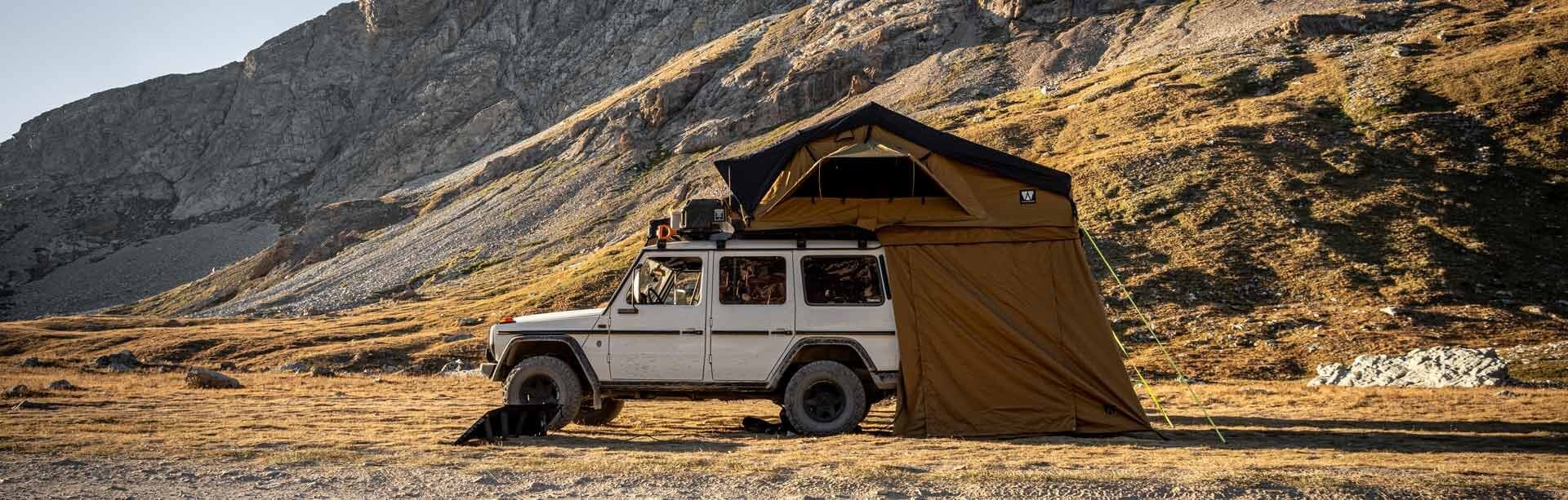 Rooftent Setup with Annex offroad.