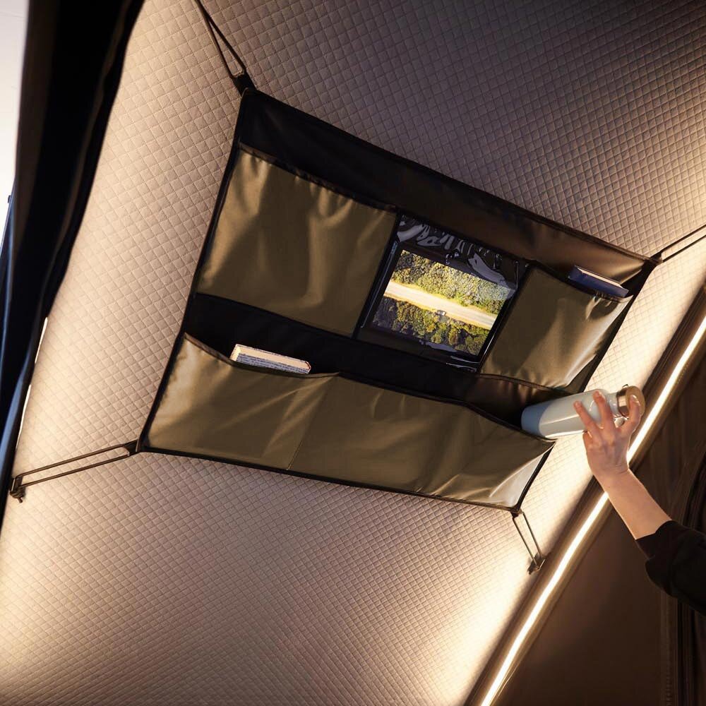 Dachzelt Organizer mit Tablethalter