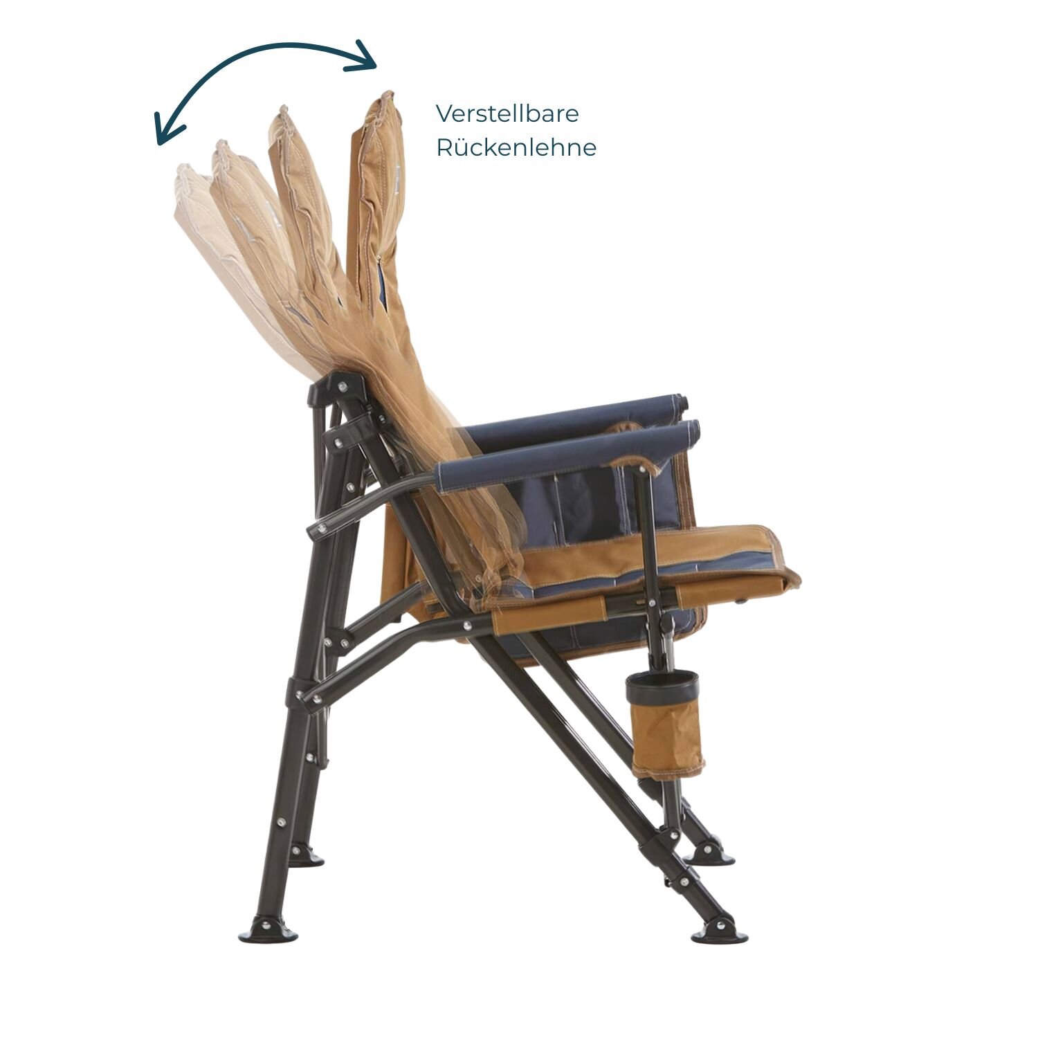 Flexibel verstellbare R�ckenlehne des CAMP SUMMIT.
