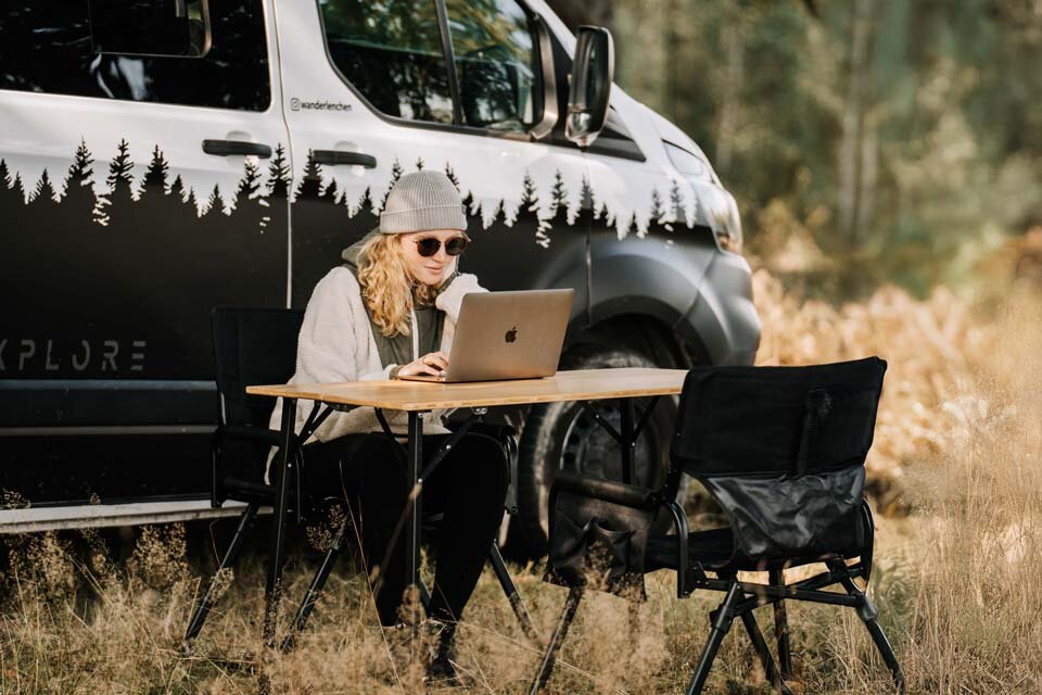 Camping table for cooking, dining or working.