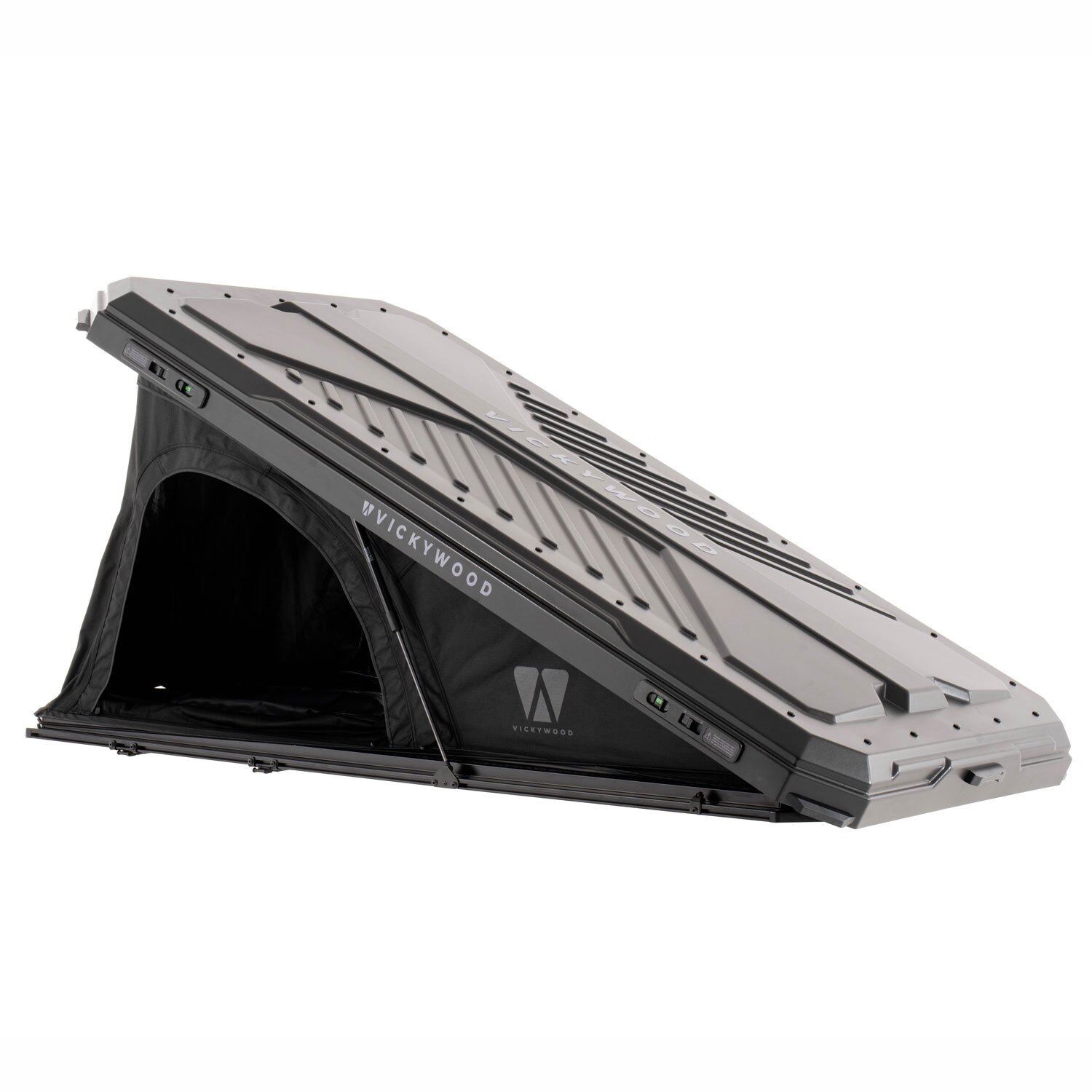 rooftop tent with two options: triangle or popup mode possible