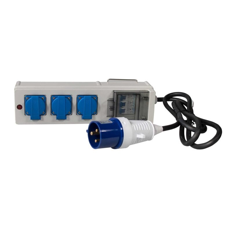 Adapter Verteiler CEE 230V 32A auf 3x 230V 16A mit Kabel