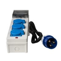 Adapter distributor socket cee 230v 32a to 3x 230v 16A with cable
