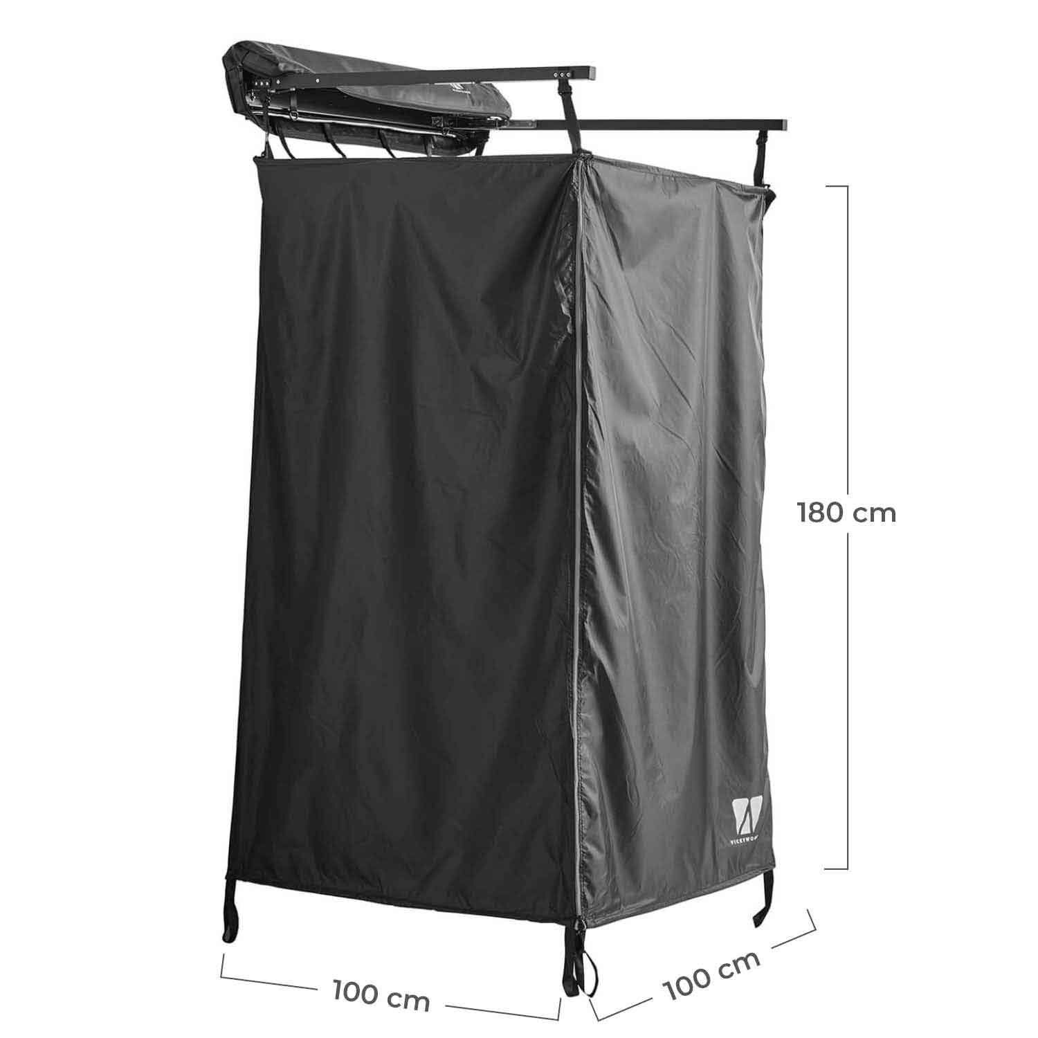 VICKYWOOD shower tent with dimensions 100 x 100 x 180 cm