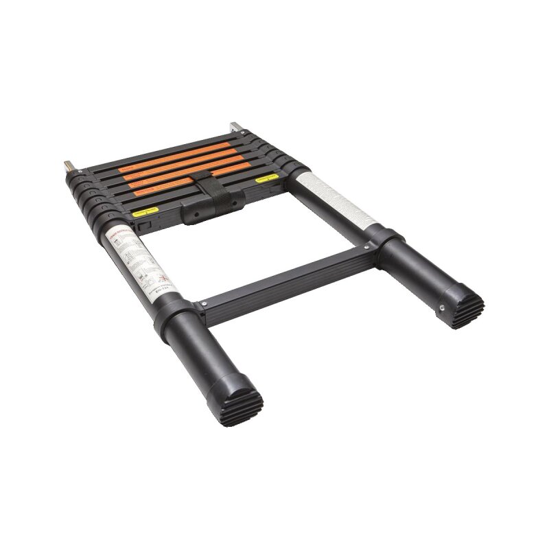 Teleskopleiter Aluminium 260 cm schwarz Hartschalen-Dachzelt CUMARU