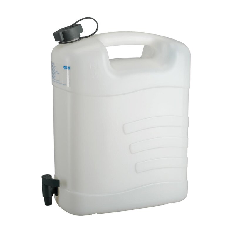 Water canister 15l hdpe with drain