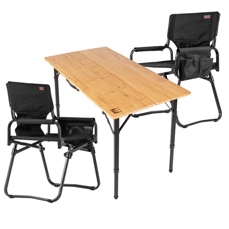 Set Campingstuhl und -tisch VICKYWOOD Premium