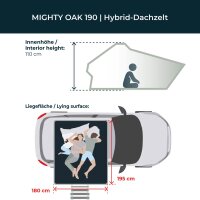 Hybrid Rooftop Tent MIGHTY OAK Gen.3 190 grey
