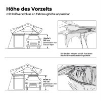 Vorzelt Niedrig BIG WILLOW 160 -175 cm goldbraun