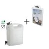 Set water canister 15l + silver net