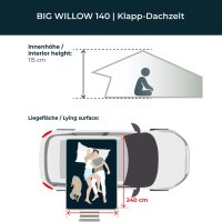 Dachzelt BIG WILLOW 140 Gen.3 grau