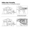 Vorzelt Niedrig BIG WILLOW 180 -175 cm Grau