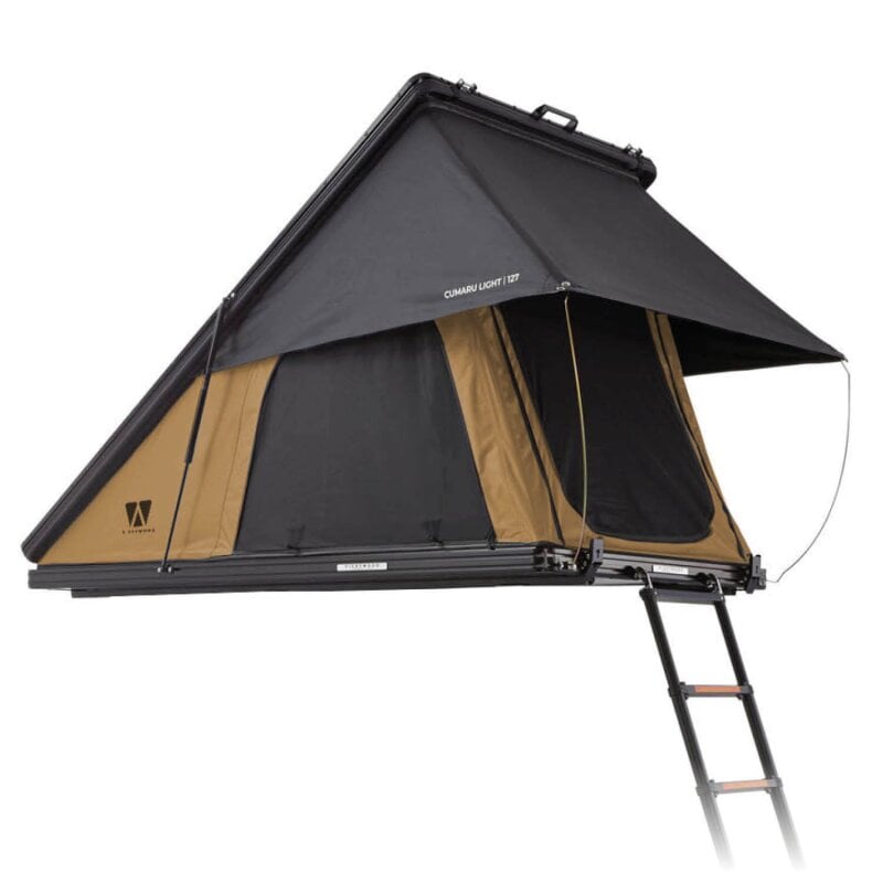 Alu Triangle Hartschalen Dachzelt CUMARU LIGHT 127 goldbraun