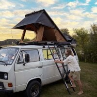 Alu Triangle Hardshell Rooftop Tent CUMARU LIGHT 127 earthy yellow