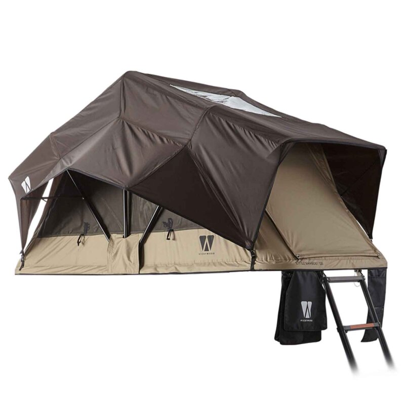 Lightweight Rooftop Tent LITTLE BAMBOO 125 GEN. 2 coffee