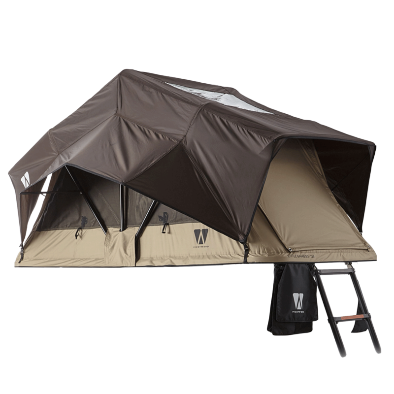 Lightweight Rooftop Tent LITTLE BAMBOO 125 GEN. 2 coffee