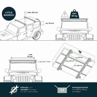 Lightweight Rooftop Tent LITTLE BAMBOO 125 GEN. 2 coffee