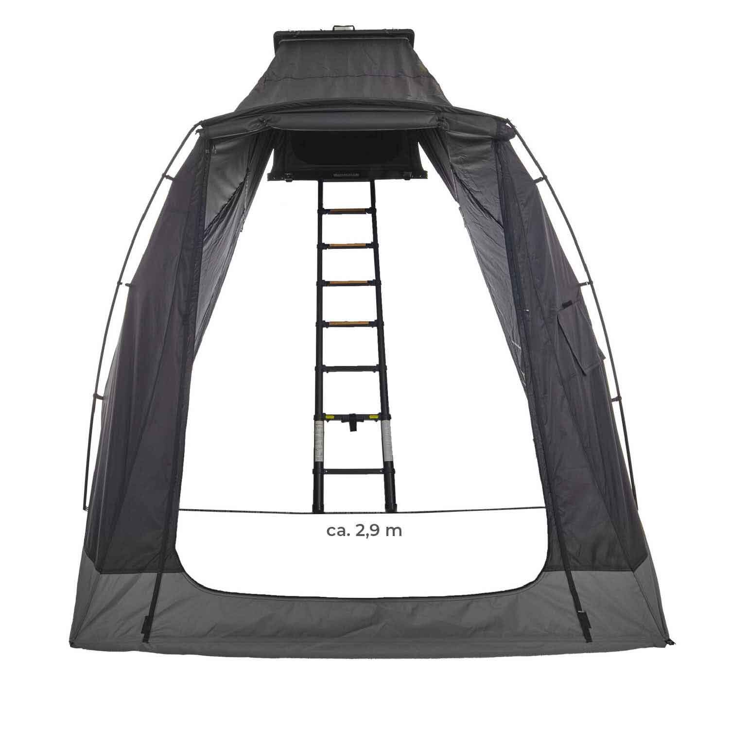 VICKYWOOD Awning CUMARU LIGHT with rear door opening to the vehicle