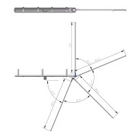270° Awning LIGHT LEAF Right 200 cm sand