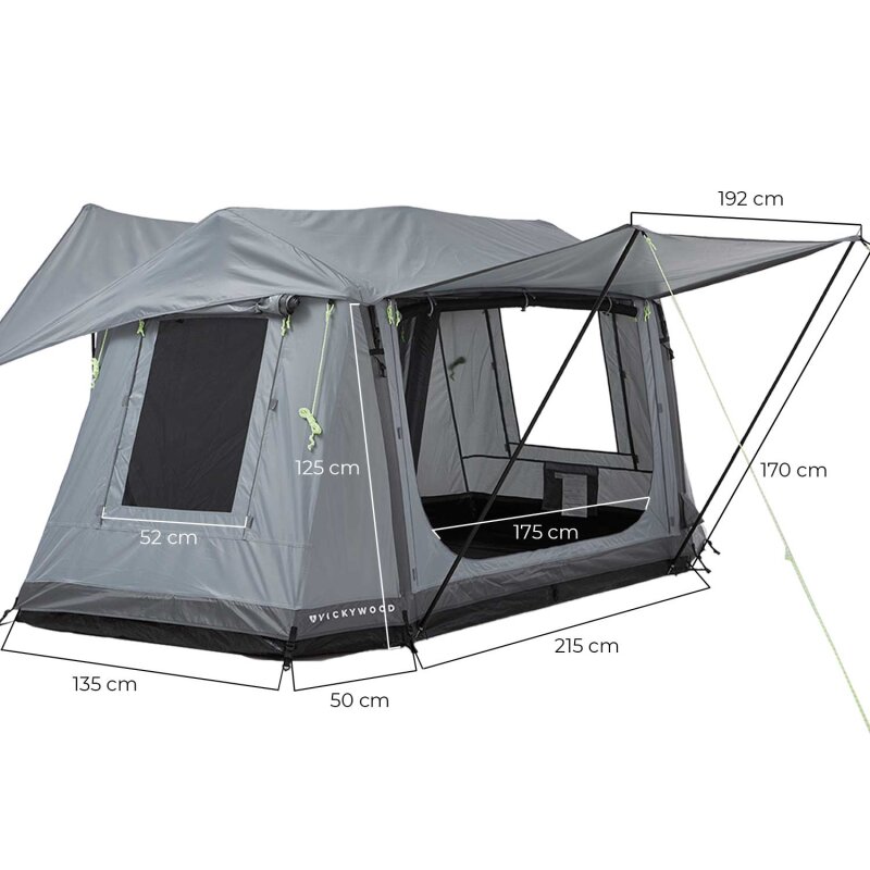 VICKYWOOD AIRTENT 140  Aufblasbares 2-Personen-Zelt Grau, 349,00