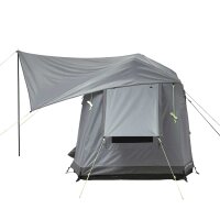 Freistehendes Campingzelt aufblasbar 140 grau