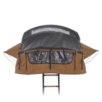 Dachzelt WILLOW PRO 1 ECO 160 goldbraun m. Mesh m. Standardleiter m. Komfort-Hybridmatratze
