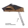 Dachzelt WILLOW PRO 1 ECO 160 goldbraun m. Mesh m. Standardleiter m. Komfort-Hybridmatratze