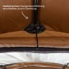 Dachzelt WILLOW PRO 1 ECO 160 goldbraun m. Mesh m. Standardleiter m. Komfort-Hybridmatratze