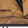 Dachzelt WILLOW PRO 1 ECO 160 goldbraun m. Mesh m. Standardleiter m. Komfort-Hybridmatratze