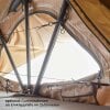 Dachzelt WILLOW PRO 1 ECO 160 goldbraun m. Mesh m. Standardleiter m. Komfort-Hybridmatratze
