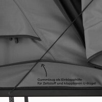 Roof Top Tent WILLOW PRO 1 ECO 160 grey w. Standardladder w. Memory Foam Mattress