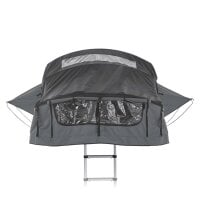 Dachzelt WILLOW PRO 1 ECO 160 grau m. Mesh m. MAMMOTH Leiter m. Komfort-Hybridmatratze