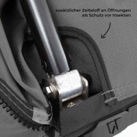 Dachzelt WILLOW PRO 1 ECO 160 grau m. Mesh m. MAMMOTH Leiter m. Komfort-Hybridmatratze