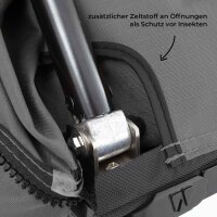 Roof Top Tent WILLOW PRO 1 ECO 160 grey w. MAMMOTH Ladder w. Comfort Hybrid Mattress