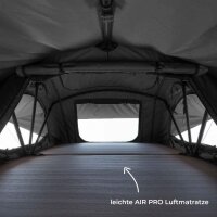 Roof Top Tent WILLOW PRO 1 ECO 160 grey w. MAMMOTH Ladder w. Comfort Hybrid Mattress
