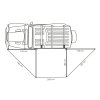 180° Markise LEAF 200 cm grey