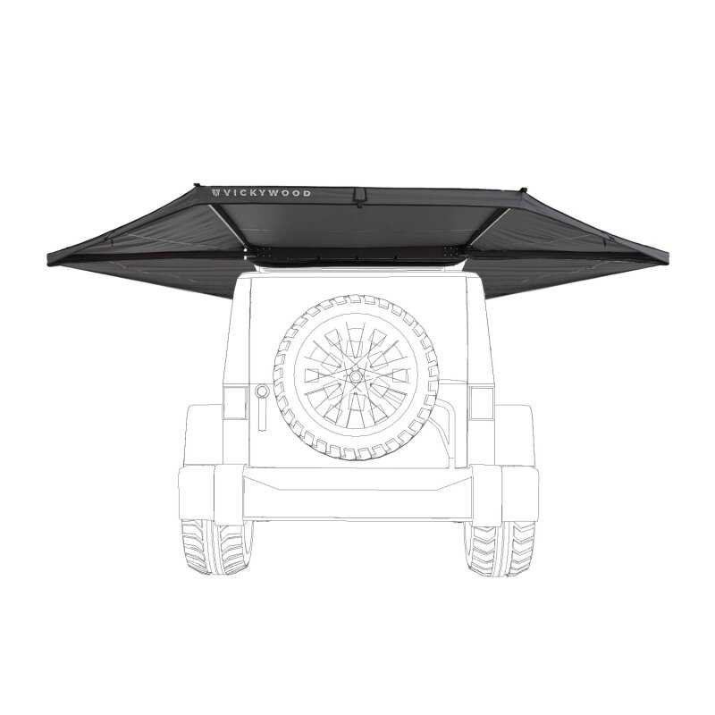 180° Rear Awning LEAF 150 cm grey
