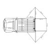 180° Heck-Markise LEAF 150 cm grau