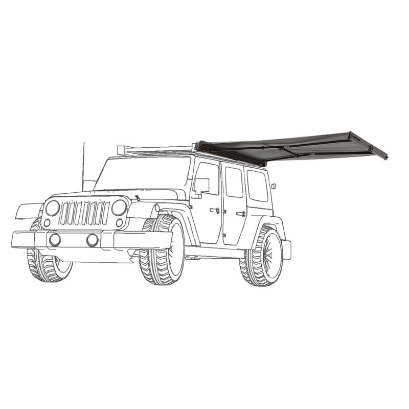 Aluminum Side Awning BRANCH AUTOMATIC 2M grey