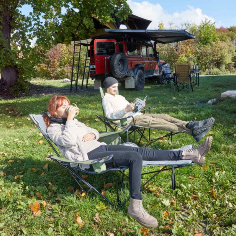 Warmer Bezug fr Camping Stuhl CAMP LOUNGE Grau, 24,90