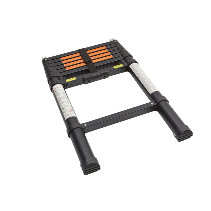 Telescopic Ladder Aluminum 260 cm black Folding Roof Tent with slanted treads