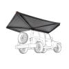 270° Hardcover Side Awning BRANCH HC-R Right 2.5M Grey