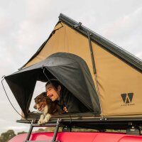 Hardshell Rooftop Tent CUMARU EASE 135 earthy yellow
