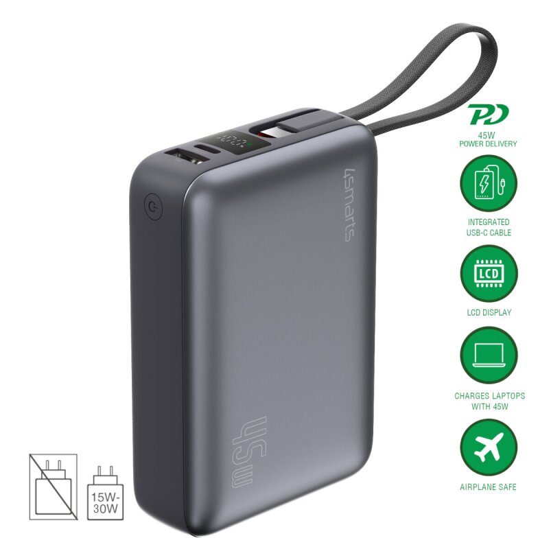 Powerbank Enterprise Compact 20000mAh 45W, spacegrau
