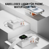 6in1 Hybrid Charger, Wireless Power Bank, white