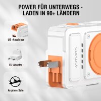 6in1 Hybrid Charger, Wireless Powerbank, weiß