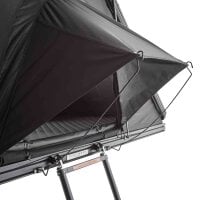 Alu Hartschalen Dachzelt CUMARU XP 135 All Black Komfort-Hybridmatratze