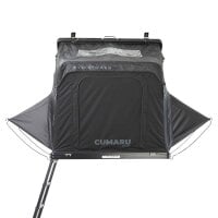 Alu Hartschalen Dachzelt CUMARU XP 135 All Black Komfort-Hybridmatratze