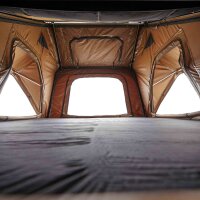 Alu-Hartschalen Dachzelt CUMARU UP 145 goldbraun